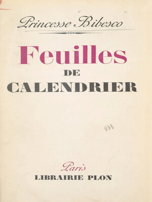 cover image of Feuilles de calendrier